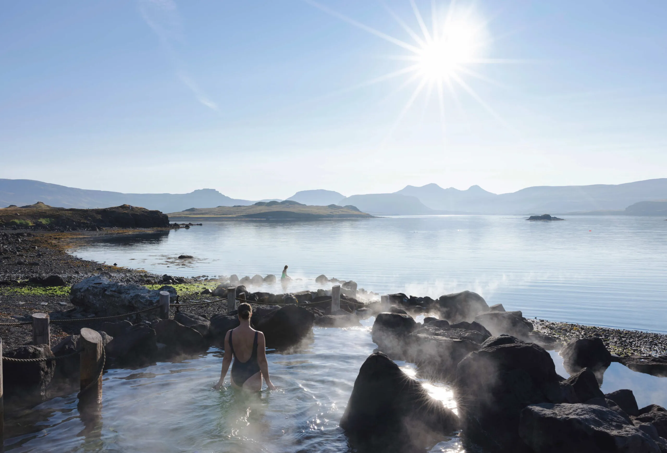 Hvammsvík hot springs iceland