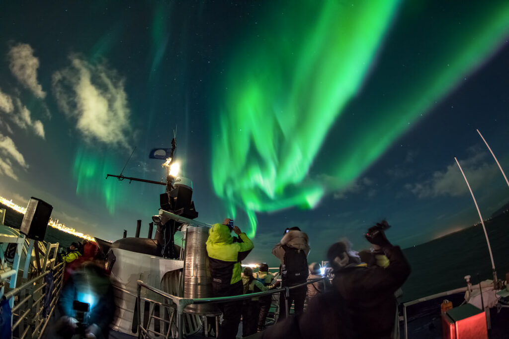 Northern lights boat tour iceland