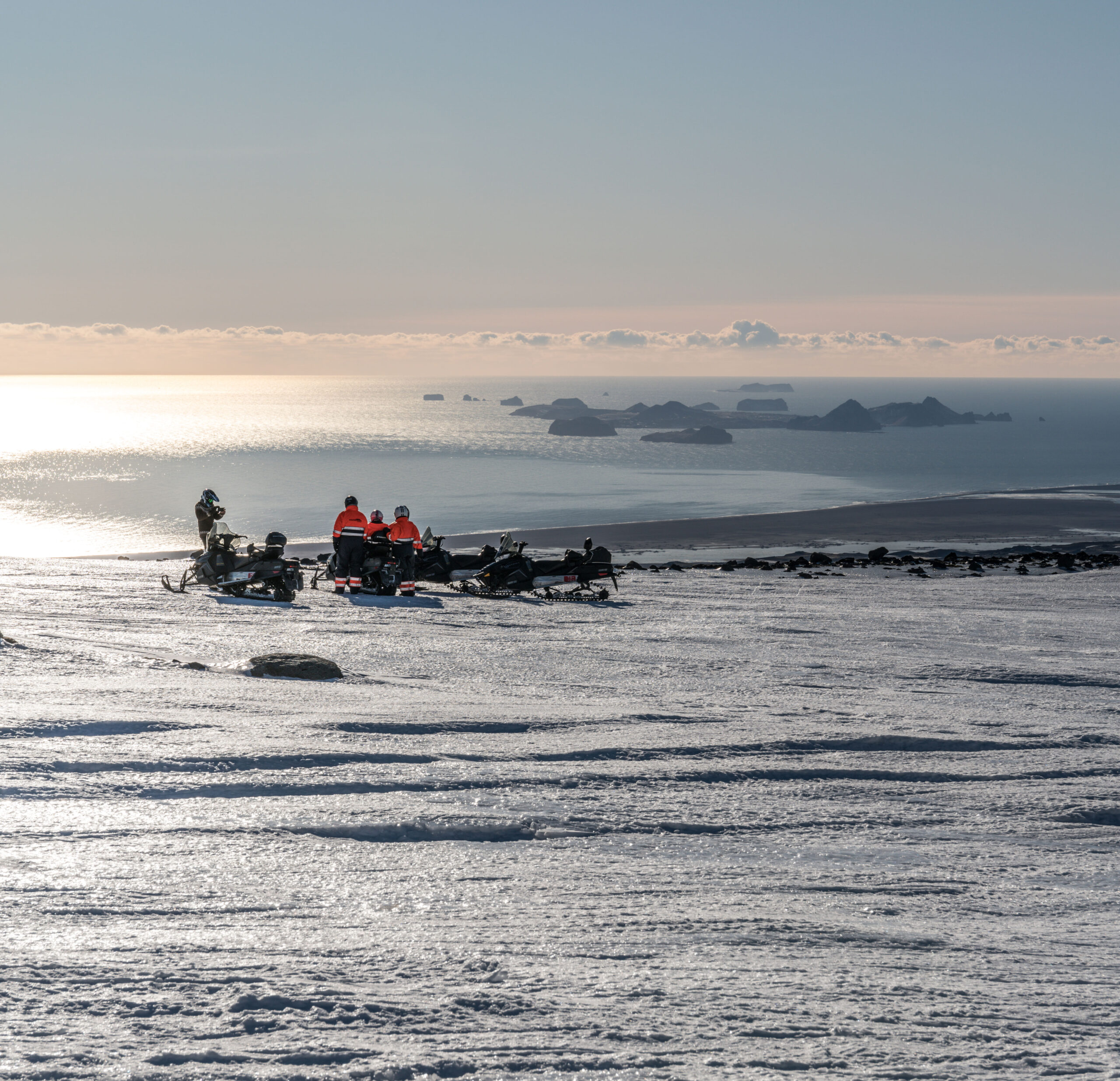 Snowmobile tour in iceland glacier